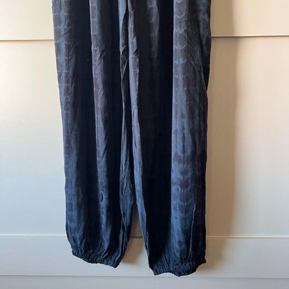 Style Park 1 Women Tie Dye Harem Style Jogger Pants One Size Black Boho Wide Leg - Picture 4 of 14